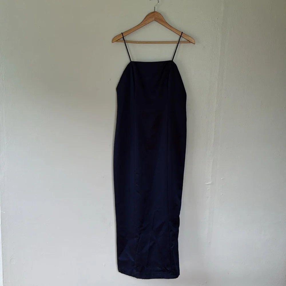 Alex Evenings vintage spaghetti strap Navy Dress set 6/8 - Picture 3 of 14